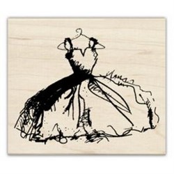 Штамп на деревянной основе Платье - фото 15606
