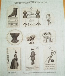 Ткань-купон Винтажные ярлычки - фото 18965