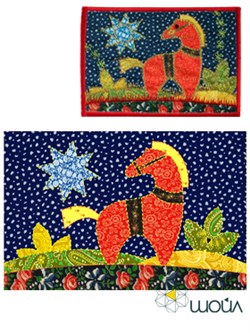 Набор текстильная открытка «Лошадка. Ночь» - фото 19005