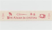 Тесьма Mon Atelier De Couture бежевый-красный