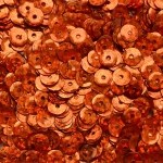 Пайетки круглые 6 мм цвет №50100  рыжий